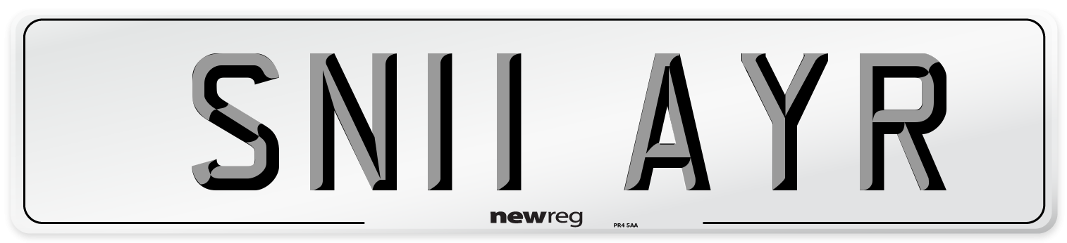 SN11 AYR Number Plate from New Reg